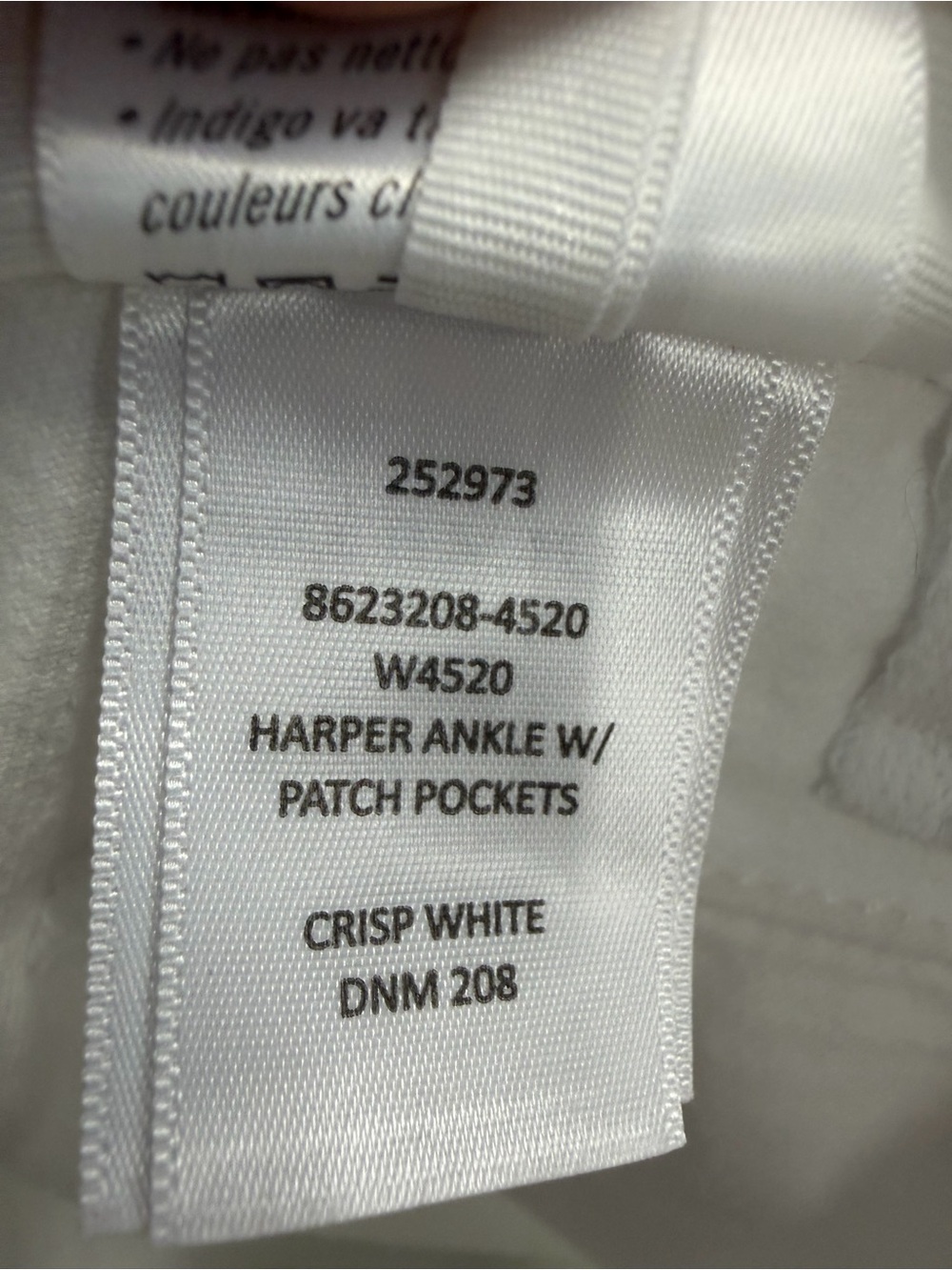 PAIGE Harper Ankle Pants With Patch Pockets White Size 28 - Picture 8 of 9